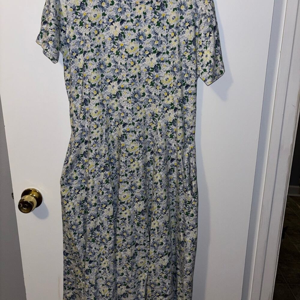 Vintage 90s Teacher Y2K Erika Quiet Luxury Floral Maxi Dress Large